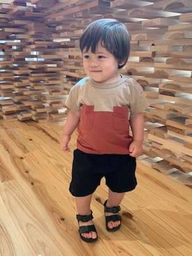 「ポケットＴシャツ」｜makeyourday_officialさん（キッズ・80cm）の夏コーディネート