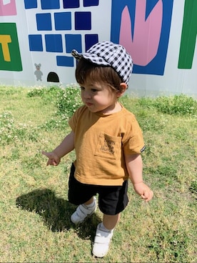 「MAKE YOUR DAY（メイクユアデイ）のアイテム」を使った、makeyourday_officialさん（キッズ・80cm）の夏コーディネート