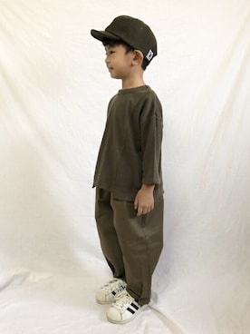 「アイテム（キャップ）」を使った、makeyourday_officialさん（キッズ・110cm）の秋コーディネート