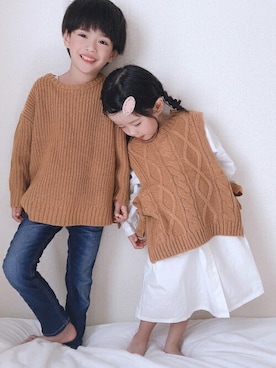 「新作」｜makeyourday_officialさん（キッズ・110cm）の秋コーディネート
