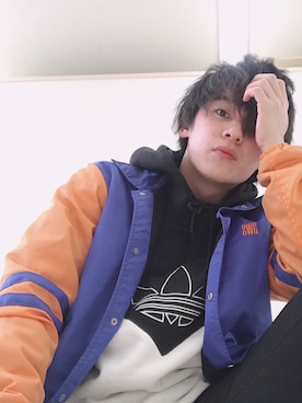「SWAGGER（スワッガー）のアイテム（ジャケット/アウター）」を使った、makotoさん（メンズ・168cm）の冬コーディネート