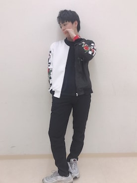 「アイテム（MA-1）」を使った、makotoさん（メンズ・168cm・20代）の春コーディネート