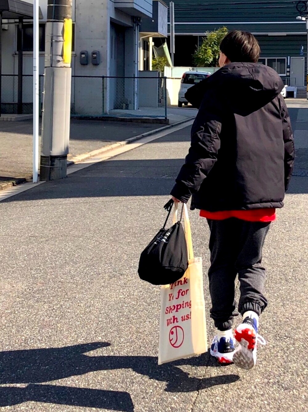 「THE NORTH FACE、uniform experiment、UE、GRAMICCI、NIKE」｜「THE NORTH FACE PURPLE LABELのアイテム（ダウンジャケット/コート、ブラック系）」を使った、0309さん（レディース・155cm）の冬コーディネートの1枚目の写真