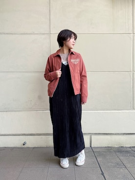 「SCHOTT」｜「アイテム（ワンピース/ドレス）」を使った、AYANEさん（レディース・166cm）の春コーディネート