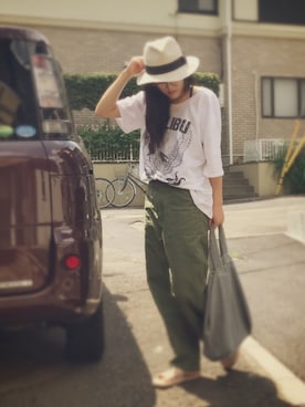 「folklore（フォルクローレ）のアイテム」を使った、かえ。さん（レディース・157cm）の夏コーディネート