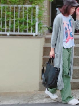 「ワークキャップ」｜かえ。さん（レディース・157cm）の秋コーディネート