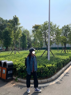 「CONVERSE（コンバース）のアイテム（アクセサリー）」を使った、luoyibin--さん（レディース・163cm）の秋コーディネート