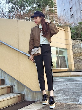 miniii◡̈︎♡﻿さん（レディース・165cm）の冬コーディネート