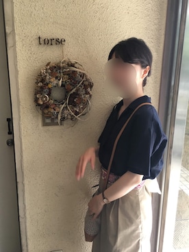 「Chico（チコ）のアイテム（財布/小物）」を使った、Naoさん（レディース・158cm）の夏コーディネート