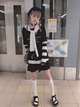 「原宿」｜「アイテム（サンダル）」を使った、樹里_wさん（レディース・155cm）の秋コーディネート