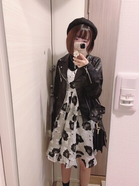 「PUNYUS（プニュズ）のアイテム（ジャケット/アウター）」を使った、樹里_wさん（レディース・155cm）の春コーディネート