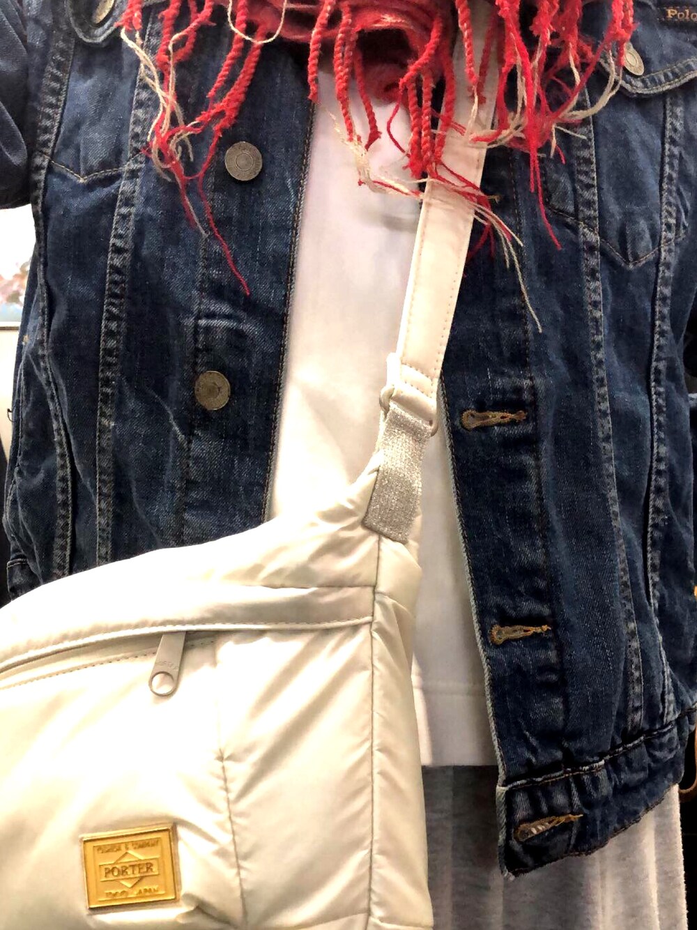 「デニムジャケット」｜「POLO RALPH LAURENのアイテム（デニムジャケット、ブルー系）」を使った、laniさん（レディース・157cm）の春コーディネートの1枚目の写真