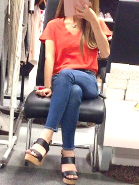 「one way（ワンウェイ）のアイテム（シューズ）」を使った、yurichonさん（レディース・152cm）の夏コーディネート