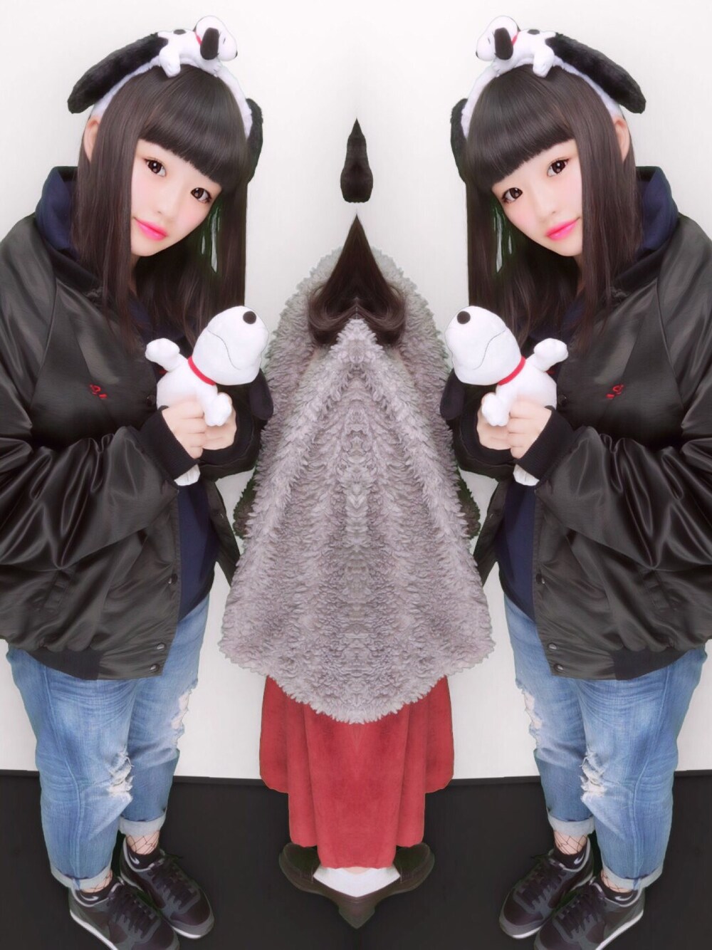 「USJ、うきうき」｜「USJのアイテム（フィギュア、ホワイト系）」を使った、aka_tyanさん（レディース・160cm）の冬コーディネートの1枚目の写真