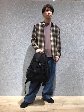 「SENSE OF PLACE by URBAN RESEARCH（センスオブプレイスバイアーバンリサーチ）のワイドデニム（その他パンツ）」を使った、kyoroさん（メンズ・177cm）の夏コーディネート