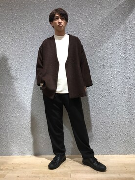 「SENSE OF PLACE by URBAN RESEARCH（センスオブプレイスバイアーバンリサーチ）のアイテム（ノーカラージャケット）」を使った、kyoroさん（メンズ・177cm）の秋コーディネート