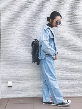 「CONVERSE（コンバース）のconverse（コンバース） ALL STAR OX（オールスターOX）（スニーカー）」を使った、kirinさん（レディース・173cm）の冬コーディネート