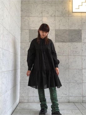 「ロックコーデ」｜「アイテム（ワンピース/ドレス）」を使った、トキワさん（レディース・155cm）の春コーディネート