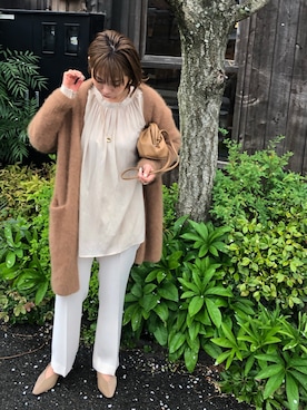 「'PalinkA（パリンカ）のアイテム」を使った、福持奈津美さん（レディース・157cm）の春コーディネート