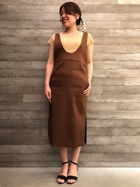 「おでかけ」｜「アイテム（ワンピース/ドレス）」を使った、annaさん（レディース・158cm）の夏コーディネート