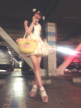 「Bobon21（ボボンニジュウイチ）のアイテム（ワンピース/ドレス）」を使った、ゆいたんさん（レディース・158cm）の夏コーディネート