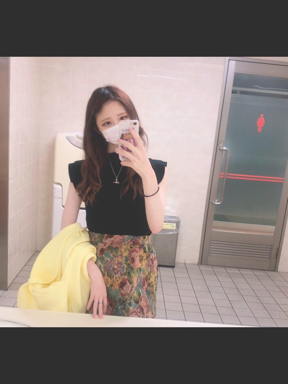 「REDYAZELのアイテム（トップス、ブラック系）」を使った、ゆいたんさん（レディース・158cm）の夏コーディネートの1枚目の写真