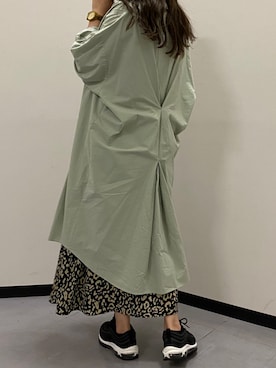 「Lui's（ルイス）のアイテム（シャツワンピース）」を使った、YU さん（レディース・159cm）の夏コーディネート