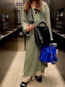 「Ameri（アメリ）のアイテム（トップス）」を使った、YU さん（レディース・159cm）の秋コーディネート