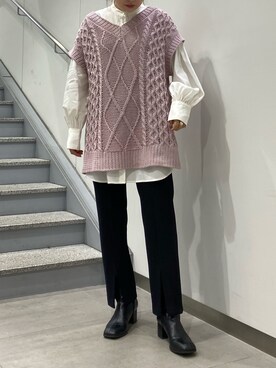 YU さん（レディース・159cm）の冬コーディネート