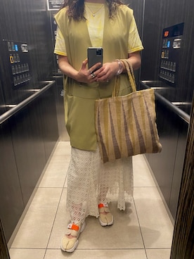 「LIFE's（ライフズ）のアイテム」を使った、YU さん（レディース・159cm）の夏コーディネート