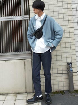 カーディガン ボレロを使った 白シャツ のメンズ人気ファッションコーディネート 年齢 歳 24歳 Wear