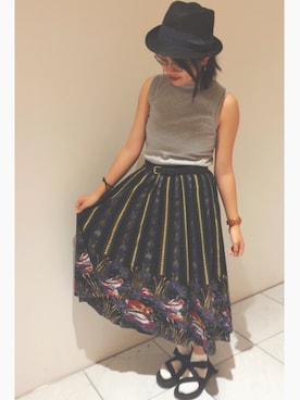 「Chaco（チャコ）のアイテム」を使った、14+ 天王寺MIO店 スタッフさん（レディース・160cm）の夏コーディネート