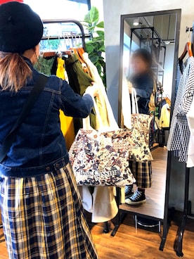 「BOBSON（ボブソン）のアイテム（ジャケット/アウター）」を使った、ぴーすけさん（レディース・156cm）の春コーディネート