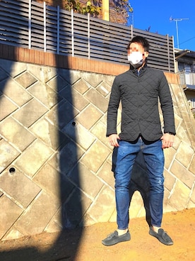 「NANO universe（ナノユニバース）のアイテム（その他シューズ）」を使った、ooddaaさん（メンズ・178cm）の冬コーディネート