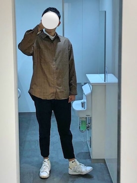 「CONVERSE（コンバース）のアイテム（レッグウェア）」を使った、TOAさん（メンズ・176cm）の冬コーディネート
