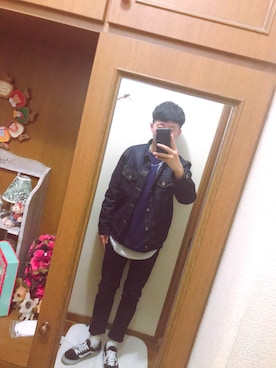 「Right-on（ライトオン）のアイテム（デニムジャケット）」を使った、けいさん（メンズ・169cm）の春コーディネート