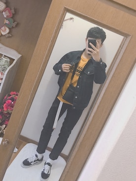 「Right-on（ライトオン）のアイテム（デニムジャケット）」を使った、けいさん（メンズ・169cm）の春コーディネート