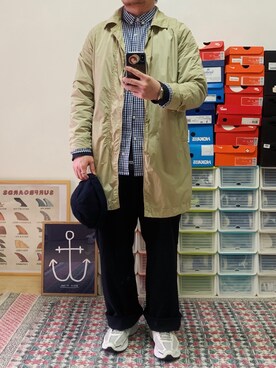 「YMC（ワイエムシー）のアイテム（パンツ）」を使った、JPさん（メンズ・172cm）の春コーディネート