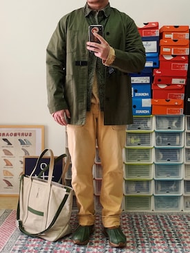 「PAWN（パウン）のアイテム」を使った、JPさん（メンズ・172cm）の春コーディネート