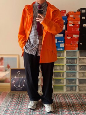「YMC（ワイエムシー）のアイテム（パンツ）」を使った、JPさん（メンズ・172cm）の春コーディネート