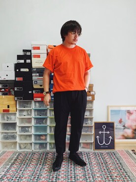 「GR-UNIFORMA（ジーアール・ユニフォーマ）のアイテム」を使った、JPさん（メンズ・173cm）の夏コーディネート