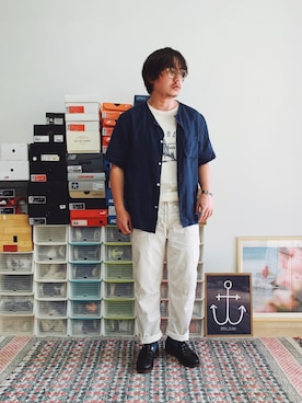 「OMNIGOD（オムニゴッド）のアイテム（パンツ）」を使った、JPさん（メンズ・173cm）の夏コーディネート