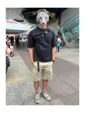 「descendant」｜「アイテム（帽子）」を使った、CN,Chouさん（メンズ・176cm）の夏コーディネート