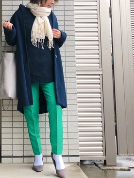 「RETRO GIRL（レトロガール）のアイテム（チェスターコート）」を使った、hinaimamaさん（レディース・157cm）の冬コーディネート