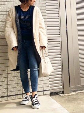 「KOBE LETTUCE（コウベレタス）のアイテム（ブルゾン）」を使った、hinaimamaさん（レディース・157cm）の冬コーディネート
