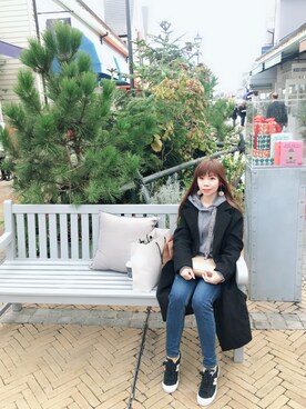 「RAINBOW SHOPのアイテム」を使った、王小宜さん（レディース・156cm）の冬コーディネート