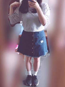「くつした」｜「アイテム（その他）」を使った、SHiEさん（レディース・151cm）の夏コーディネート
