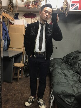 「G&F WORKERS」｜NobuoYamaguchiさん（メンズ・169cm）の秋コーディネート