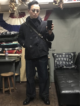 「G&F Co.（ジーアンドエフコー）のアイテム」を使った、NobuoYamaguchiさん（メンズ・169cm）の冬コーディネート