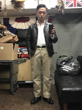 「G&F WORKERS」｜NobuoYamaguchiさん（メンズ・169cm）の春コーディネート
